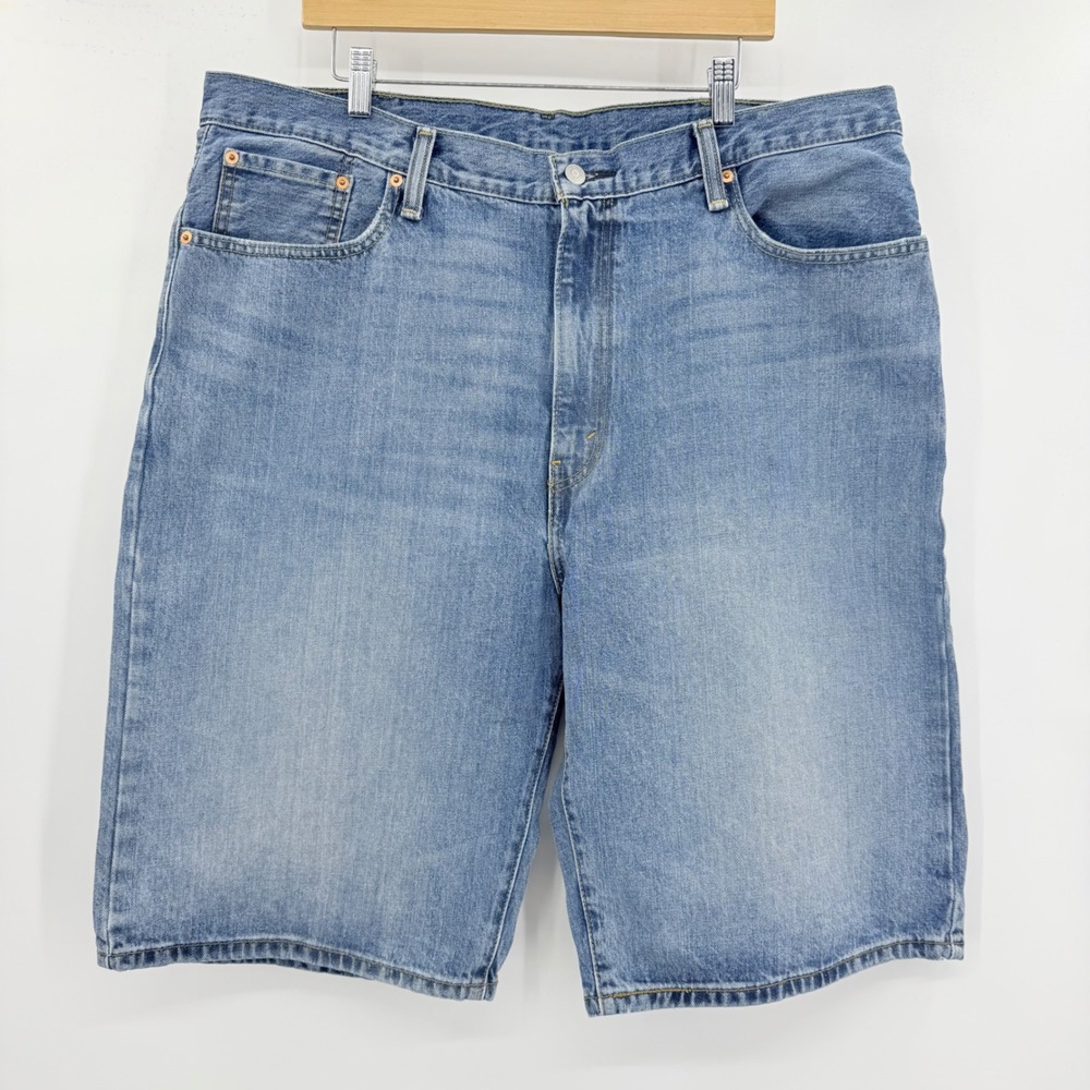 Levi's 569 Loose Straight Denim Shorts Mens 40 Blue Medium Wash Baggy Jorts